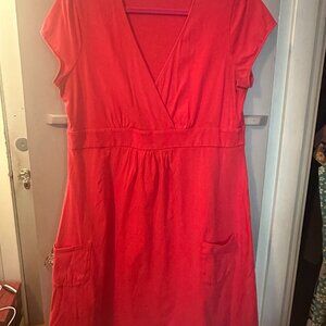 Boden summer dress, coral red